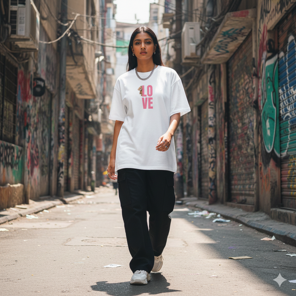 Love Teddy | Oversized T Shirt