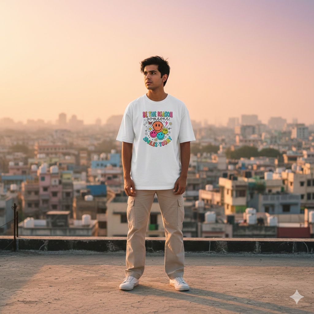 Be The Reason Someone Smiles Today | Oversized T Shirt