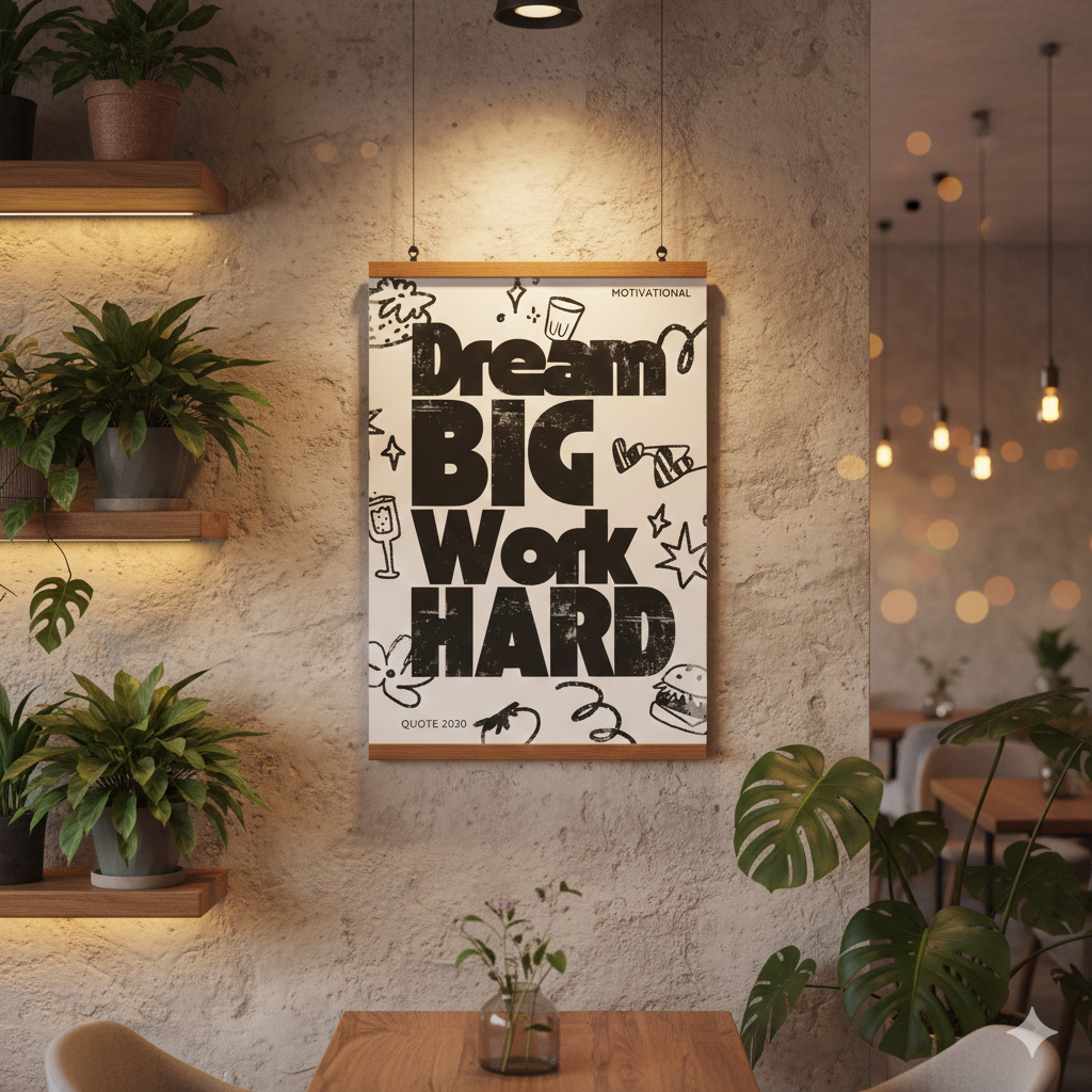 Dream Big Work Hard | Poster
