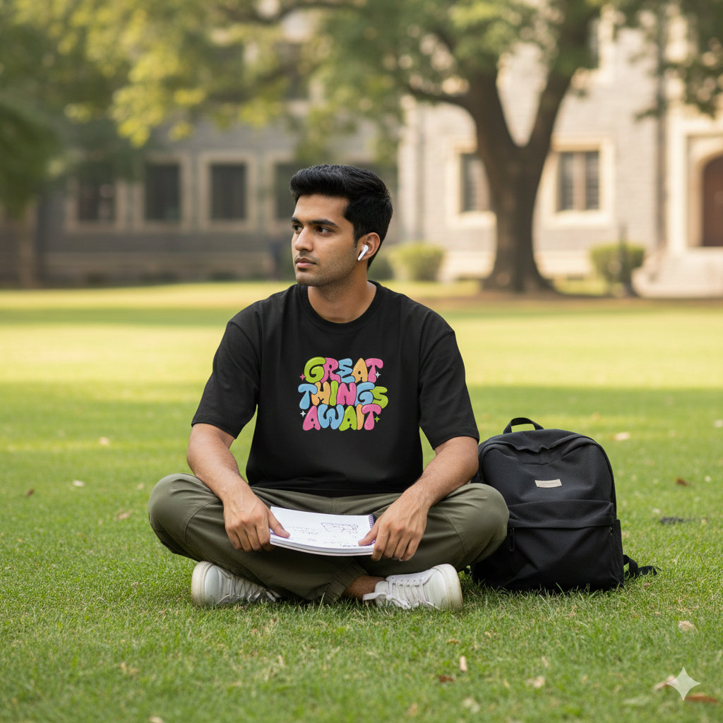 Great Things Await | Oversized T Shirt