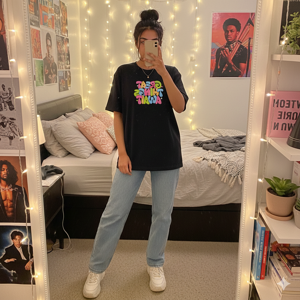 Great Things Await | Oversized T Shirt