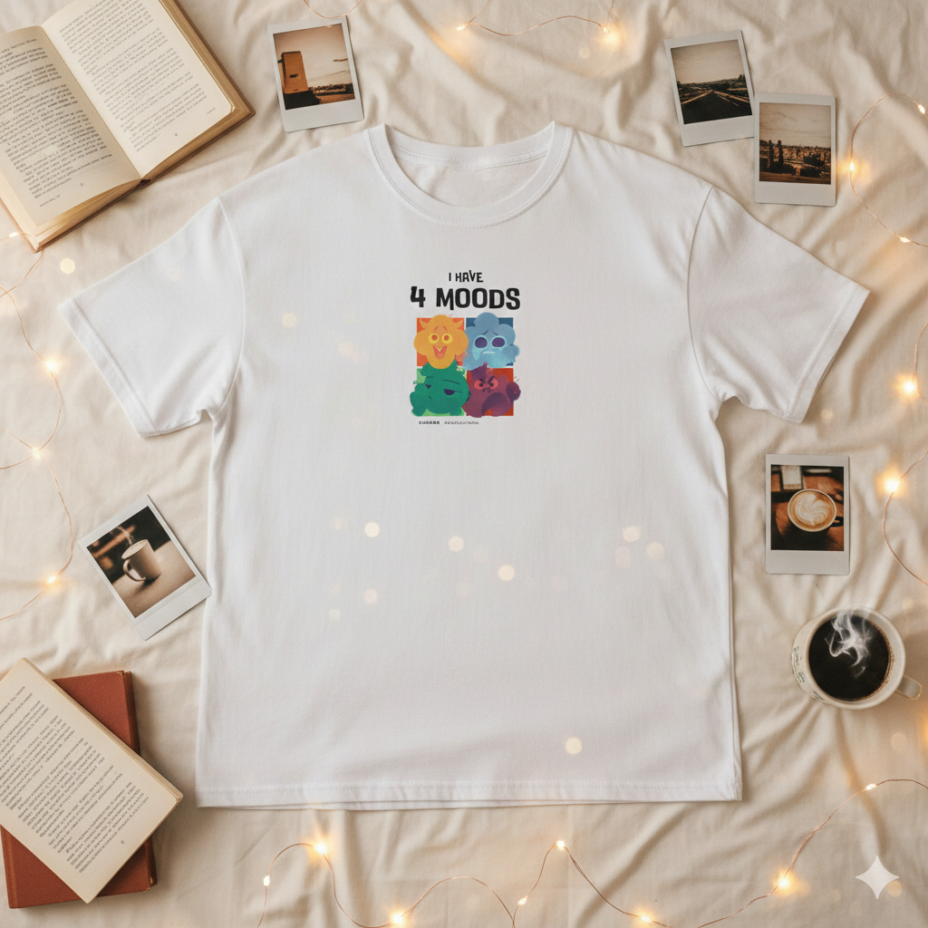 I Have Four Moods | Oversized T Shirt