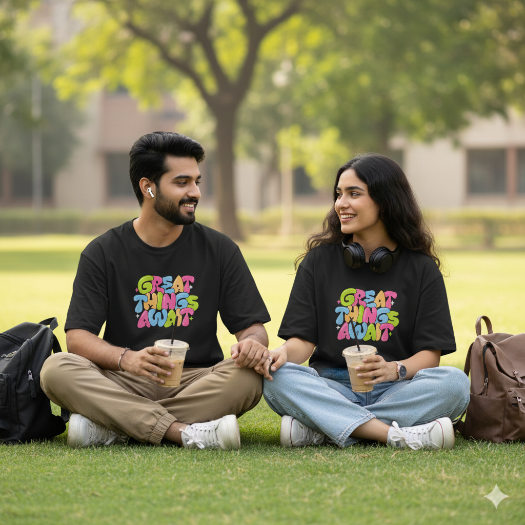 Great Things Await | Oversized T Shirt