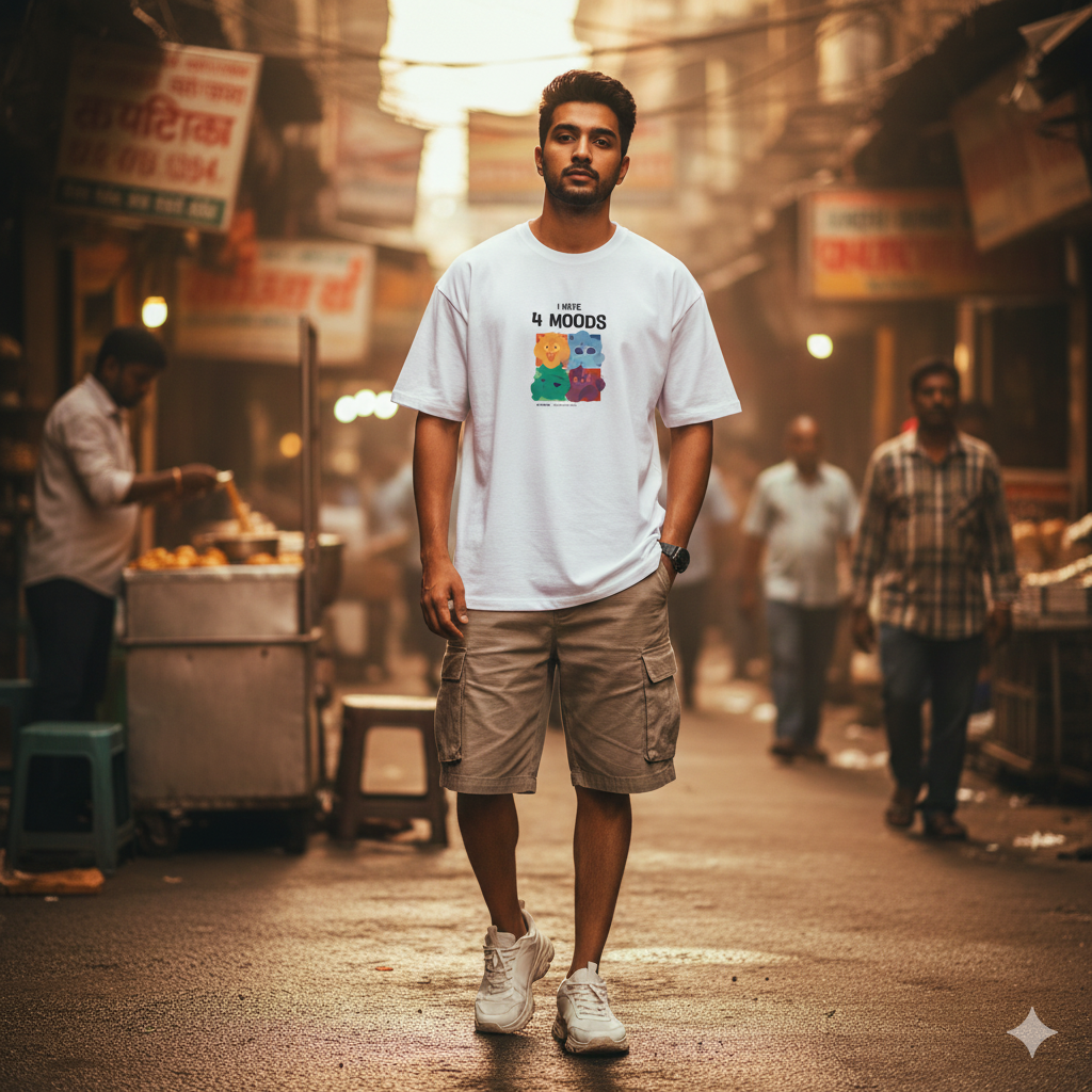 I Have Four Moods | Oversized T Shirt